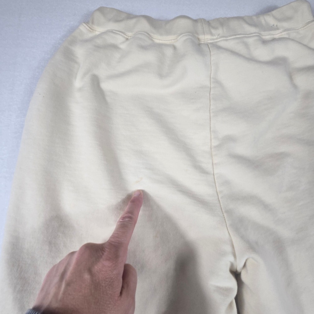 Lauren Ralph Sweatpants Womens Medium Cream joggers Cotton Crest Logo (B4) - Picture 6 of 13